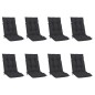 vidaXL Sedie Reclinabili da Giardino con Cuscini 8 pz Massello di Teak vidaXL Sedie Reclinabili da Giardino con Cuscini 8 pz Massello di Teak