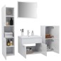 vidaXL Set Mobili da Bagno Bianco Lucido in Truciolato vidaXL Set Mobili da Bagno Bianco Lucido in Truciolato