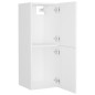 vidaXL Set Mobili da Bagno Bianco Lucido in Truciolato vidaXL Set Mobili da Bagno Bianco Lucido in Truciolato