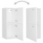 vidaXL Set Mobili da Bagno Bianco Lucido in Truciolato vidaXL Set Mobili da Bagno Bianco Lucido in Truciolato