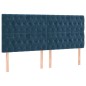 Testiere 4 pz Blu Scuro 100x7x78/88 cm in Velluto Testiere 4 pz Blu Scuro 100x7x78/88 cm in Velluto
