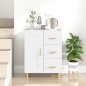 Credenza Bianca 69,5x34x90 cm in Legno Multistrato Credenza Bianca 69,5x34x90 cm in Legno Multistrato