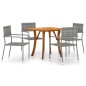 vidaXL Set Mobili da Pranzo per Giardino 5 pz Antracite 