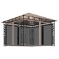 vidaXL Gazebo con Zanzariera Luci LED 3x3x2,73 m Grigio Talpa