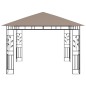 vidaXL Gazebo con Zanzariera Luci LED 3x3x2,73 m Grigio Talpa