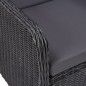 vidaXL Set Mobili da Pranzo per Giardino 5 pz Nero vidaXL Set Mobili da Pranzo per Giardino 5 pz Nero
