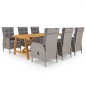 vidaXL Set da Pranzo da Giardino 7 pz Grigio vidaXL Set da Pranzo da Giardino 7 pz Grigio