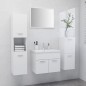 vidaXL Set Mobili da Bagno Bianco in Truciolato vidaXL Set Mobili da Bagno Bianco in Truciolato
