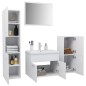 vidaXL Set Mobili da Bagno Bianco in Truciolato vidaXL Set Mobili da Bagno Bianco in Truciolato