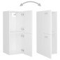 vidaXL Set Mobili da Bagno Bianco in Truciolato vidaXL Set Mobili da Bagno Bianco in Truciolato