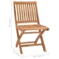 vidaXL Sedie da Giardino Pieghevoli con Cuscini 4 pz Massello di Teak vidaXL Sedie da Giardino Pieghevoli con Cuscini 4 pz Massello di Teak