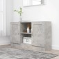 Credenza Grigio Cemento 120x30,5x70 cm in Truciolato Credenza Grigio Cemento 120x30,5x70 cm in Truciolato