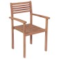 vidaXL Sedie da Giardino Impilabili con Cuscini 6 pz Massello di Teak vidaXL Sedie da Giardino Impilabili con Cuscini 6 pz Massello di Teak