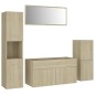 vidaXL Set Mobili da Bagno Rovere Sonoma in Truciolato vidaXL Set Mobili da Bagno Rovere Sonoma in Truciolato