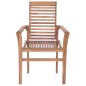 vidaXL Sedie da Pranzo 6 pz con Cuscini Rossi in Massello di Teak vidaXL Sedie da Pranzo 6 pz con Cuscini Rossi in Massello di Teak