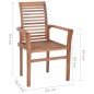 vidaXL Sedie da Pranzo 6 pz con Cuscini Rossi in Massello di Teak vidaXL Sedie da Pranzo 6 pz con Cuscini Rossi in Massello di Teak