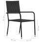 vidaXL Set Mobili da Pranzo per Giardino 5 pz Nero vidaXL Set Mobili da Pranzo per Giardino 5 pz Nero