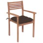 vidaXL Sedie da Giardino Impilabili con Cuscini 6 pz Massello di Teak vidaXL Sedie da Giardino Impilabili con Cuscini 6 pz Massello di Teak