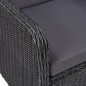 vidaXL Set Mobili da Pranzo per Giardino 5 pz Nero