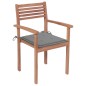 vidaXL Sedie da Giardino Impilabili con Cuscini 6 pz Massello di Teak vidaXL Sedie da Giardino Impilabili con Cuscini 6 pz Massello di Teak