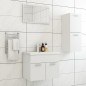 vidaXL Set Mobili da Bagno Bianco in Truciolato vidaXL Set Mobili da Bagno Bianco in Truciolato
