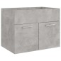 vidaXL Set Mobili da Bagno Grigio Cemento in Truciolato vidaXL Set Mobili da Bagno Grigio Cemento in Truciolato