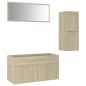 vidaXL Set Mobili da Bagno Rovere Sonoma in Truciolato vidaXL Set Mobili da Bagno Rovere Sonoma in Truciolato