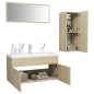 vidaXL Set Mobili da Bagno Rovere Sonoma in Truciolato vidaXL Set Mobili da Bagno Rovere Sonoma in Truciolato