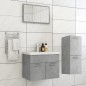 vidaXL Set Mobili da Bagno Grigio Cemento in Truciolato vidaXL Set Mobili da Bagno Grigio Cemento in Truciolato