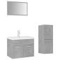 vidaXL Set Mobili da Bagno Grigio Cemento in Truciolato vidaXL Set Mobili da Bagno Grigio Cemento in Truciolato