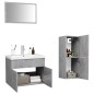 vidaXL Set Mobili da Bagno Grigio Cemento in Truciolato vidaXL Set Mobili da Bagno Grigio Cemento in Truciolato