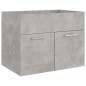 vidaXL Set Mobili da Bagno Grigio Cemento in Truciolato vidaXL Set Mobili da Bagno Grigio Cemento in Truciolato