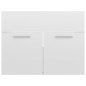 vidaXL Set Mobili da Bagno Bianco Lucido in Truciolato vidaXL Set Mobili da Bagno Bianco Lucido in Truciolato