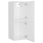 vidaXL Set Mobili da Bagno Bianco Lucido in Truciolato vidaXL Set Mobili da Bagno Bianco Lucido in Truciolato