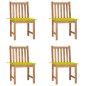 vidaXL Sedie da Giardino 4 pz con Cuscini in Legno Massello di Teak vidaXL Sedie da Giardino 4 pz con Cuscini in Legno Massello di Teak