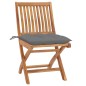 vidaXL Sedie da Giardino Pieghevoli con Cuscini 6 pz Massello di Teak