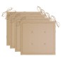 vidaXL Sedie da Giardino 4 pz con Cuscini in Legno Massello di Teak vidaXL Sedie da Giardino 4 pz con Cuscini in Legno Massello di Teak