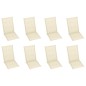 vidaXL Sedie Reclinabili da Giardino con Cuscini 8 pz Massello di Teak vidaXL Sedie Reclinabili da Giardino con Cuscini 8 pz Massello di Teak