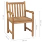 vidaXL Sedie Giardino 4 pz e Cuscini Motivo a Foglie Massello di Teak vidaXL Sedie Giardino 4 pz e Cuscini Motivo a Foglie Massello di Teak