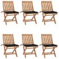 vidaXL Sedie da Giardino Pieghevoli con Cuscini 6 pz Massello di Teak vidaXL Sedie da Giardino Pieghevoli con Cuscini 6 pz Massello di Teak