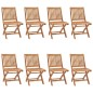 vidaXL Sedie da Giardino Pieghevoli con Cuscini 8 pz Massello di Teak vidaXL Sedie da Giardino Pieghevoli con Cuscini 8 pz Massello di Teak
