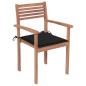 vidaXL Sedie da Giardino Impilabili con Cuscini 6 pz Massello di Teak vidaXL Sedie da Giardino Impilabili con Cuscini 6 pz Massello di Teak