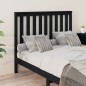 Testiera per Letto Nera 146x6x101 cm in Legno Massello di Pino Testiera per Letto Nera 146x6x101 cm in Legno Massello di Pino