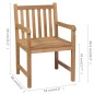 vidaXL Sedie da Giardino 6 pz con Cuscini Rossi in Massello di Teak vidaXL Sedie da Giardino 6 pz con Cuscini Rossi in Massello di Teak