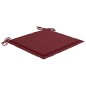 vidaXL Sedie da Giardino 6 pz con Cuscini Rosso Vino Massello di Teak vidaXL Sedie da Giardino 6 pz con Cuscini Rosso Vino Massello di Teak
