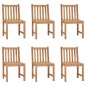 vidaXL Sedie da Giardino 6 pz con Cuscini in Legno Massello di Teak vidaXL Sedie da Giardino 6 pz con Cuscini in Legno Massello di Teak