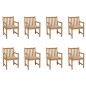 vidaXL Sedie da Giardino 8 pz con Cuscini Beige in Massello di Teak vidaXL Sedie da Giardino 8 pz con Cuscini Beige in Massello di Teak