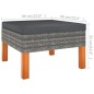 Set Divani da Giardino 5 pz con Cuscini in Polyrattan Grigio Set Divani da Giardino 5 pz con Cuscini in Polyrattan Grigio