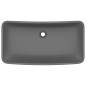 Lavabo Lusso Rettangolare Grigio Scuro Opaco 71x38 cm Ceramica Lavabo Lusso Rettangolare Grigio Scuro Opaco 71x38 cm Ceramica