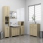 vidaXL Set Mobili da Bagno 4 pz Rovere Sonoma vidaXL Set Mobili da Bagno 4 pz Rovere Sonoma